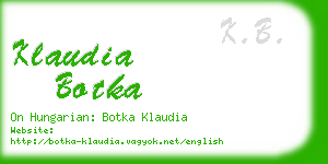 klaudia botka business card